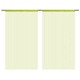 Draperii cu franjuri, 2 buc., 100 x 250 cm, verde, 2 image