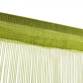 Draperii cu franjuri, 2 buc., 100 x 250 cm, verde, 4 image