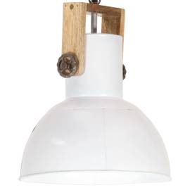 Lampă suspendată industrială 25 w alb, 32 cm, mango e27, rotund