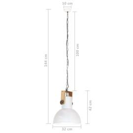 Lampă suspendată industrială 25 w alb, 32 cm, mango e27, rotund, 11 image