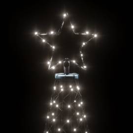 Pom de crăciun cu stâlp de metal, 500 led-uri, alb rece, 3 m, 6 image