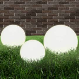 Set lămpi glob cu led, 6 buc., 20/30/40 cm, pmma, sferic, 2 image