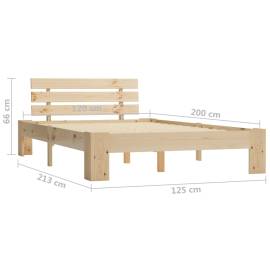 Cadru de pat, 120 x 200 cm, lemn masiv de pin, 7 image