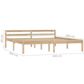 Cadru de pat, 160 x 200 cm, lemn masiv de pin, 7 image