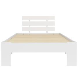 Cadru de pat, alb, 100 x 200 cm, lemn masiv de pin, 3 image