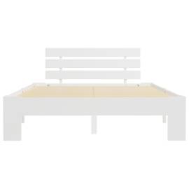 Cadru de pat, alb, 140 x 200 cm, lemn masiv de pin, 3 image