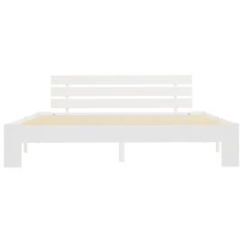 Cadru de pat, alb, 180 x 200 cm, lemn masiv de pin, 3 image