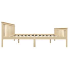Cadru de pat, lemn deschis, 160 x 200 cm, lemn masiv de pin, 4 image
