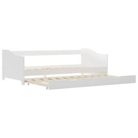 Cadru pat canapea, extensibil, alb, 90 x 200 cm, lemn de pin, 2 image
