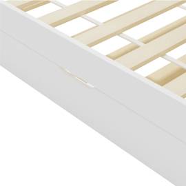 Cadru pat canapea, extensibil, alb, 90 x 200 cm, lemn de pin, 7 image