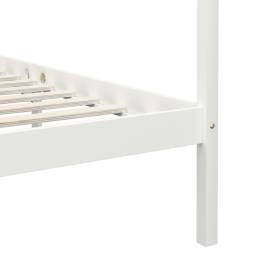 Cadru pat cu baldachin, alb, 100 x 200 cm, lemn masiv de pin, 6 image