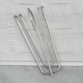 Perdele opace aspect pânză, cârlige, 2 buc. gri, 140x225 cm, 4 image