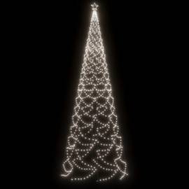Pom de crăciun cu stâlp de metal, 1400 led-uri, alb rece, 5 m, 4 image