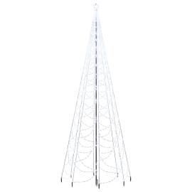 Pom de crăciun cu stâlp de metal, 1400 led-uri, alb rece, 5 m, 2 image