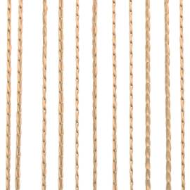 Draperii cu franjuri, 2 buc., 100 x 250 cm, bej, 4 image