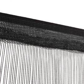 Draperii cu franjuri, 2 buc., 100 x 250 cm, negru, 3 image