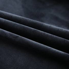Draperii opace, 2 buc., negru, 140x225 cm, catifea, cu cârlige, 3 image