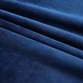Draperii opace cu cârlige, 2 buc, albastru, 140x175 cm, catifea, 3 image