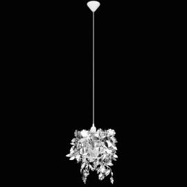 Lampă tip candelabru, cu frunze strălucitoare, 21,5 x 30 cm, argintiu, 8 image