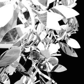 Lampă tip candelabru, cu frunze strălucitoare, 21,5 x 30 cm, argintiu, 7 image