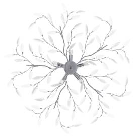 Lustră cu brațe tip frunze cristal acrilic alb 5 becuri e14, 3 image