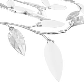 Lustră cu brațe tip frunze cristal acrilic alb 5 becuri e14, 4 image