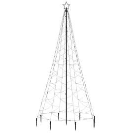 Pom de crăciun cu stâlp de metal, 500 led-uri, alb cald, 3 m, 3 image