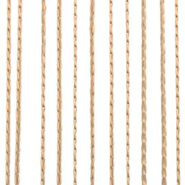 Draperii cu franjuri, 2 buc., 140 x 250 cm, bej, 4 image
