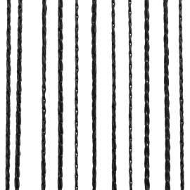 Draperii cu franjuri, 2 buc., 140 x 250 cm, negru, 4 image