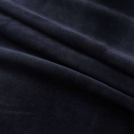 Draperii opace cu inele, 2 buc., negru, 140 x 245 cm, catifea, 4 image