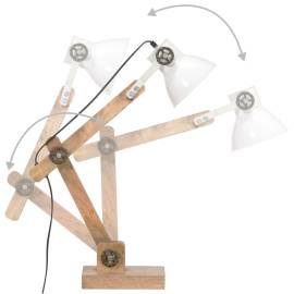 Lampă de birou industrială, alb, 58x18x90 cm, e27, rotund, 10 image