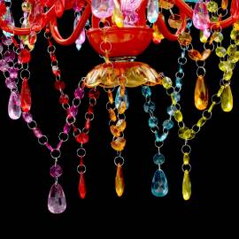Lustră cristal artificial pentru 5 becuri multicoloră, 7 image