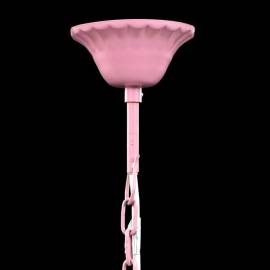 Lustră roz de cristal artificial cu 5 becuri, 8 image