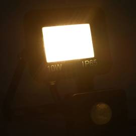 Proiector led cu senzor, 10 w, alb cald, 2 image