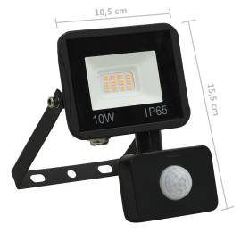 Proiector led cu senzor, 10 w, alb cald, 10 image