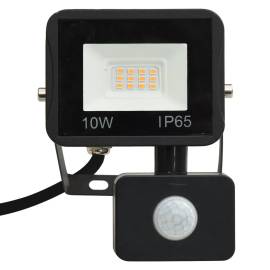Proiector led cu senzor, 10 w, alb cald, 5 image