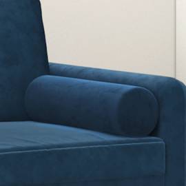 Perne decorative, 2 buc., albastru, Ø15x50 cm, catifea, 5 image