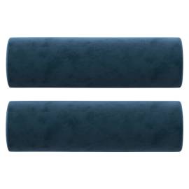 Perne decorative, 2 buc., albastru, Ø15x50 cm, catifea, 2 image