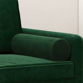 Perne decorative, 2 buc., verde închis, Ø15x50 cm, catifea, 5 image
