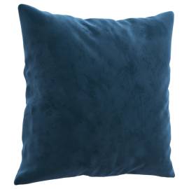 Perne decorative, 2 buc., albastru, 40x40 cm, catifea, 3 image