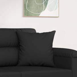 Perne decorative, 2 buc., negru, 40x40 cm, microfibră, 5 image