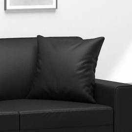 Perne decorative, 2 buc., negru, 40x40 cm, piele ecologică, 5 image