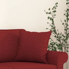Perne decorative, 2 buc., roșu vin, 40x40 cm, material textil, 5 image