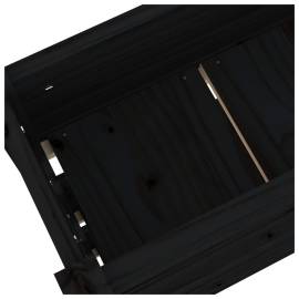 Jardinieră, negru, 112x25x104,5 cm, lemn masiv de pin, 7 image