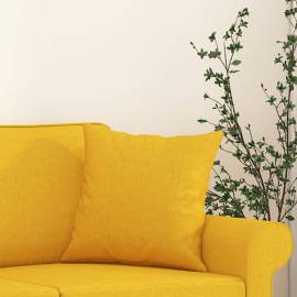 Perne decorative, 2 buc., galben deschis, 40x40 cm, 5 image