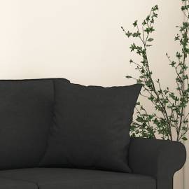 Perne decorative, 2 buc., negru, 40 x 40 cm, material textil, 5 image