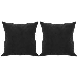 Perne decorative, 2 buc., negru, 40x40 cm, catifea, 2 image