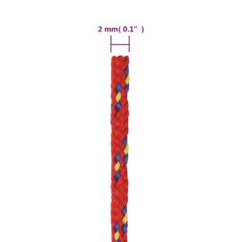 Frânghie de barcă, roșu, 2 mm, 25 m, polipropilenă, 6 image