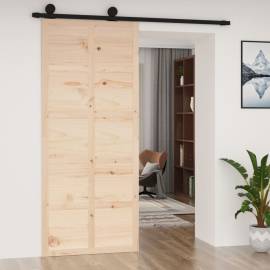 Ușă de hambar, 90x1,8x214 cm, lemn masiv de pin, 3 image