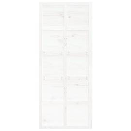 Ușă de hambar, alb, 90x1,8x214 cm, lemn masiv de pin, 5 image